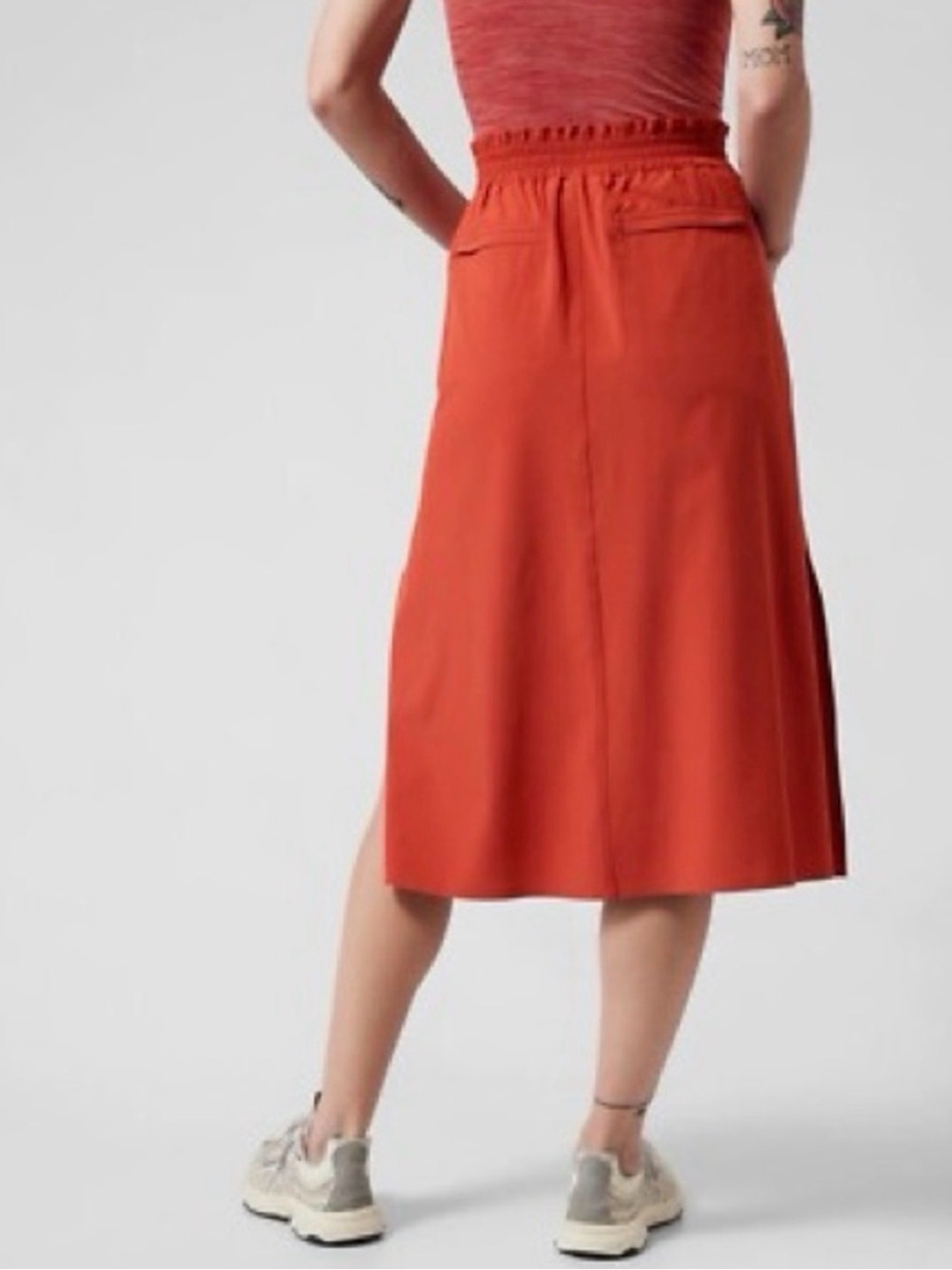 Athleta Terracotta Orange Midi Skirt